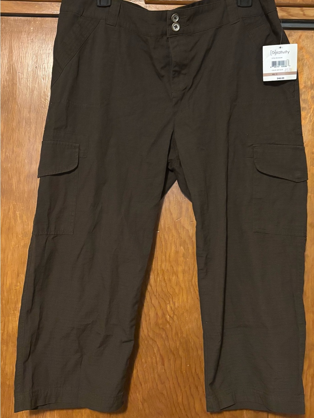 Relativity Dark Brown Cargo Capris